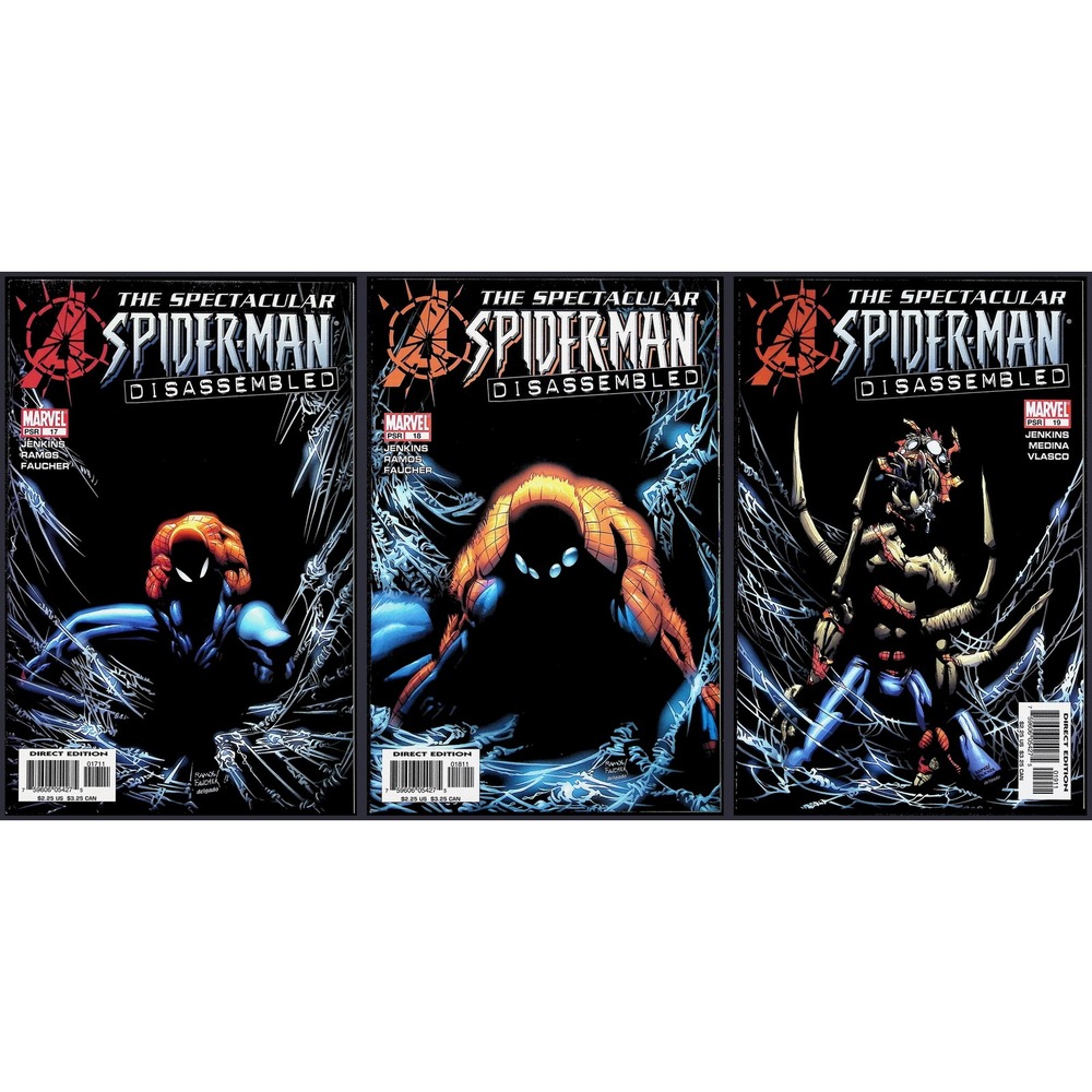 Spectacular Spider-Man 3X Comic Lot #17 18 19 Humberto Ramos Disassembled Marvel